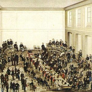 A pozsonyi országgyűlés (Forrás: Magyar Nemzeti Múzeum)
